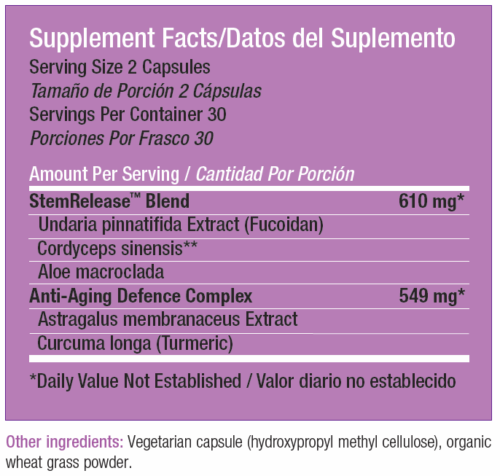 StemRelease3 SRE by StemTech 60 Capsules Advanced Stem Cell Nutrition (2 Pack)