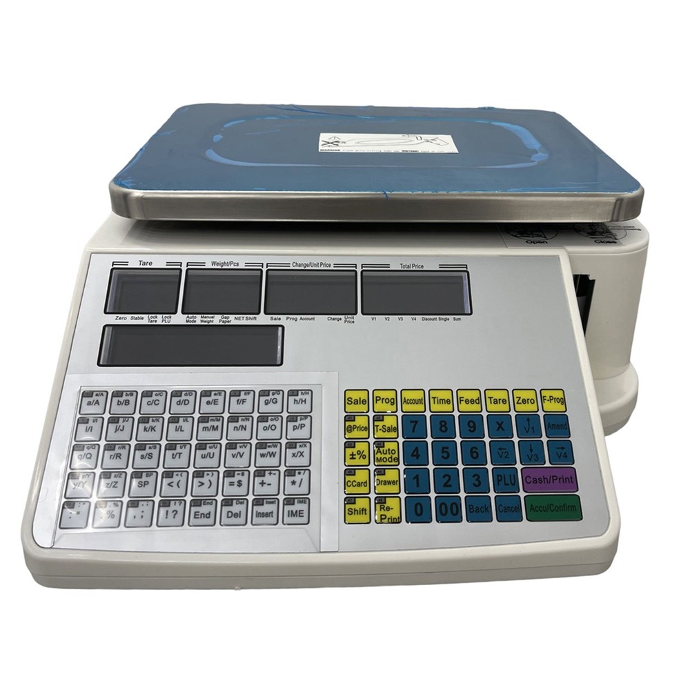 Digital Price Computing Scale Supermarket Barcode Printing Electronic Scale 66lb