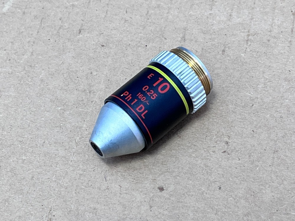 Nikon E 10 0.25 Ph 1 DL 10x Microscope Objective Phase Contrast