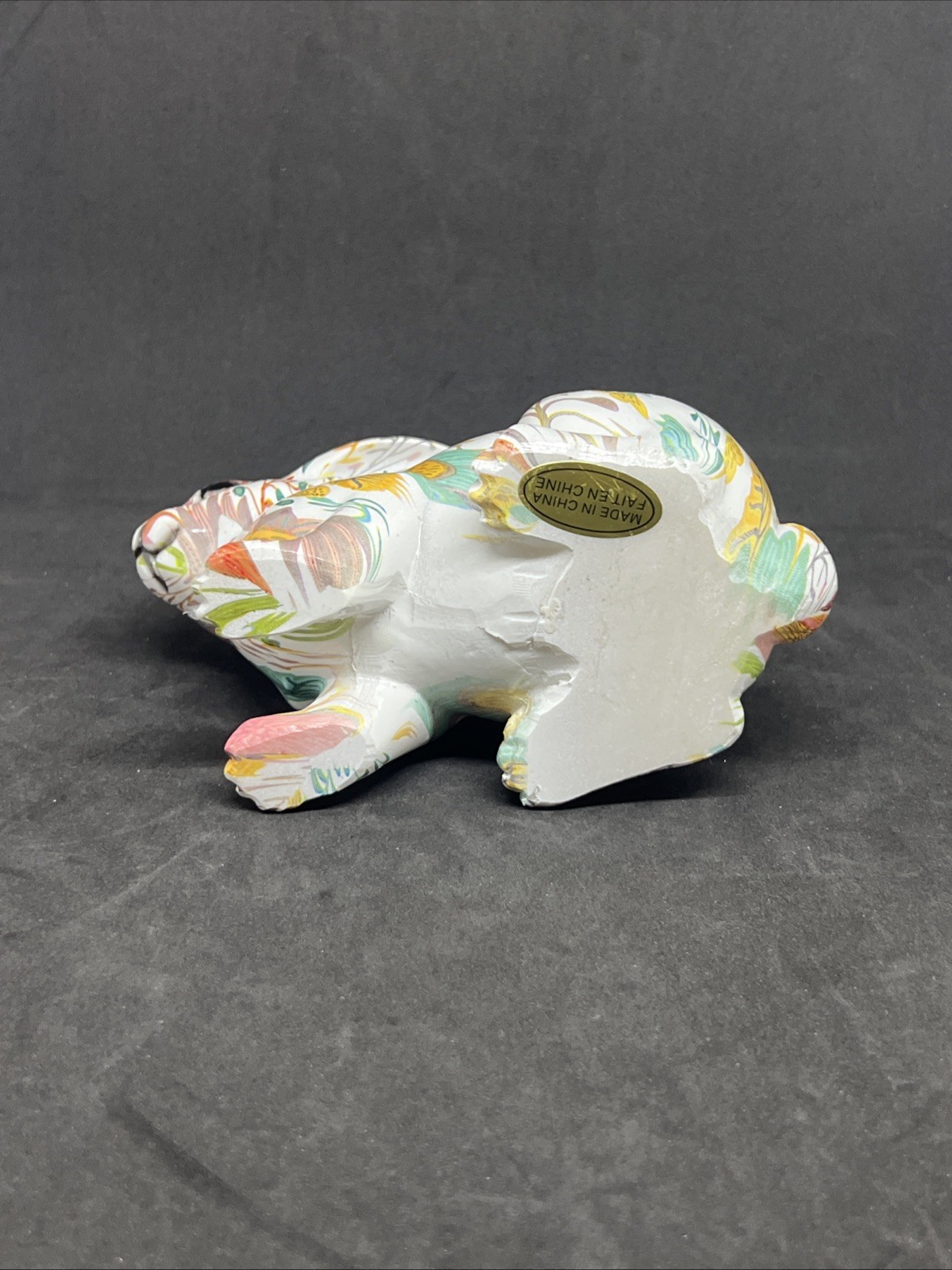 NEW Vintage Easter Floral Bunny Rabbit Resin Spring Decor