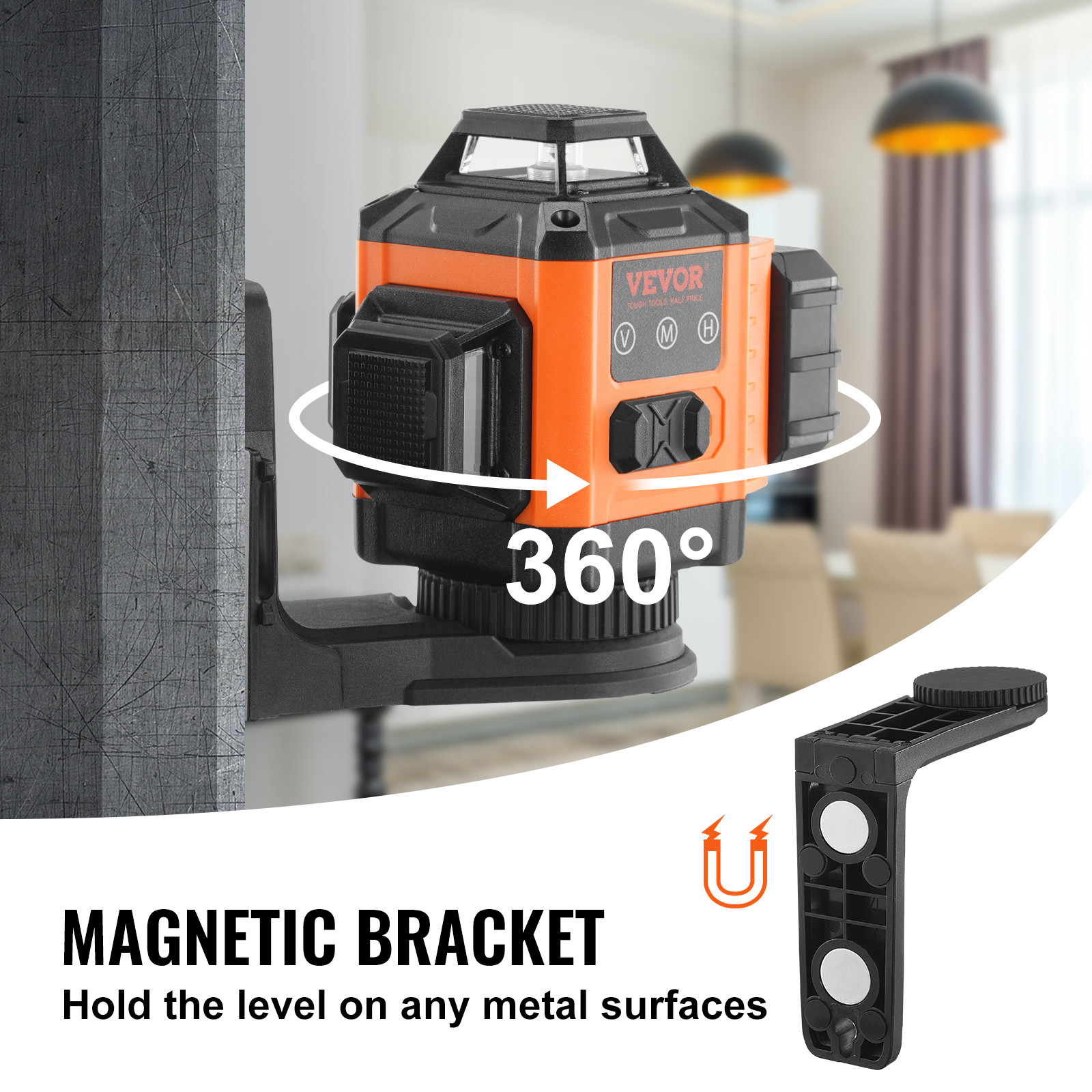 VEVOR Laser Level 100ft Green Cross Line Self Leveling High Accuracy Measuring