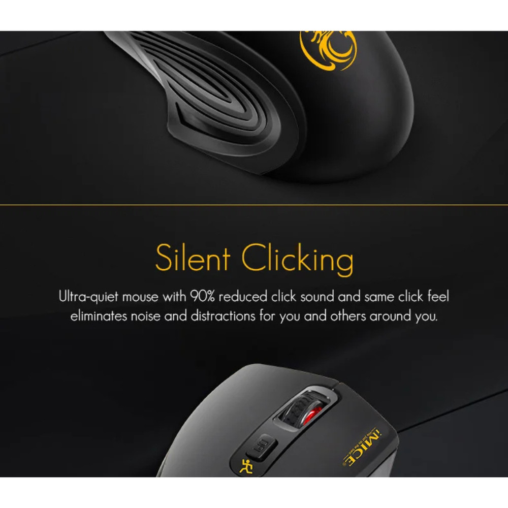 Wireless Silent Mouse 2.4G USB Battery Optical Tracking Computer Mouse Receiver