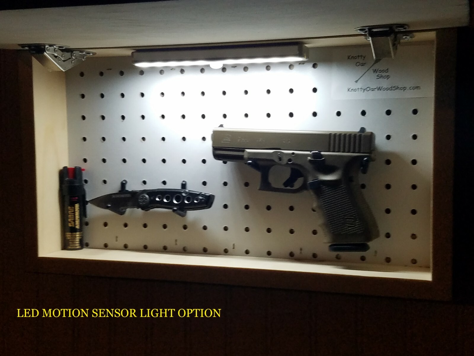 Dark Rustic | Hidden Gun Storage | Engraved American Concealment Flag | Safe