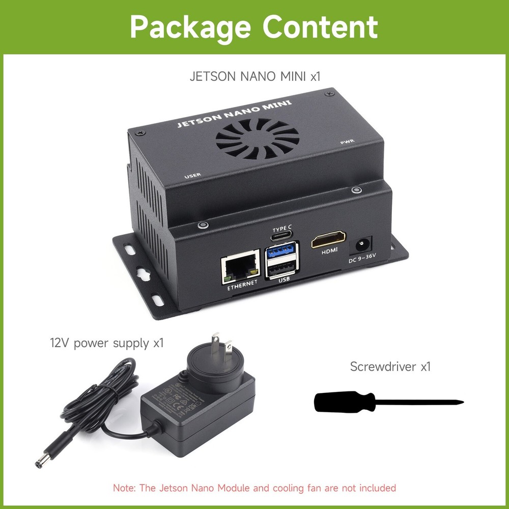 Waveshare Mini-Computer Based on Jetson Nano Module Onboard Multiple Peripheral