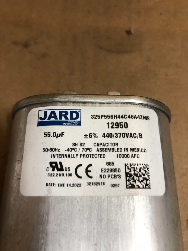 12950 MARS 55Mfd 440V Oval Run Capacitor OEM 12950