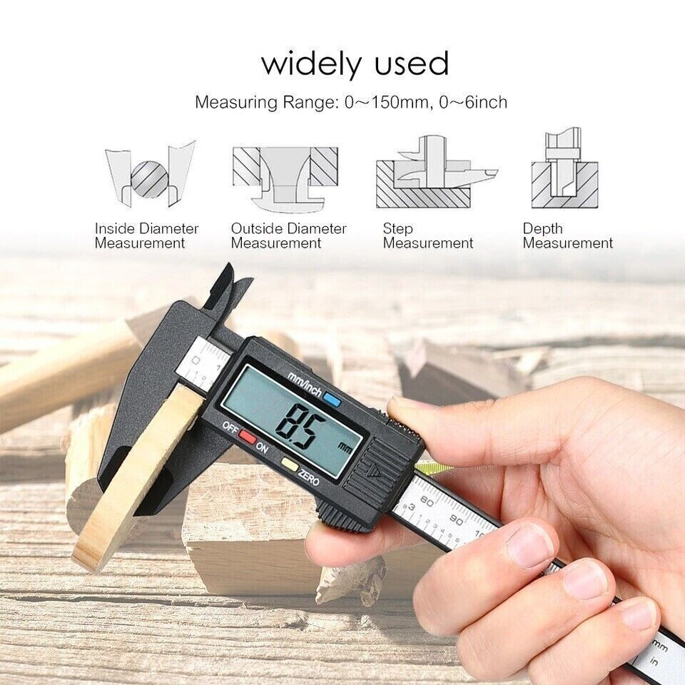 Electronic Digital Caliper Dial Vernier Caliper Gauge Micrometer Measuring Tool
