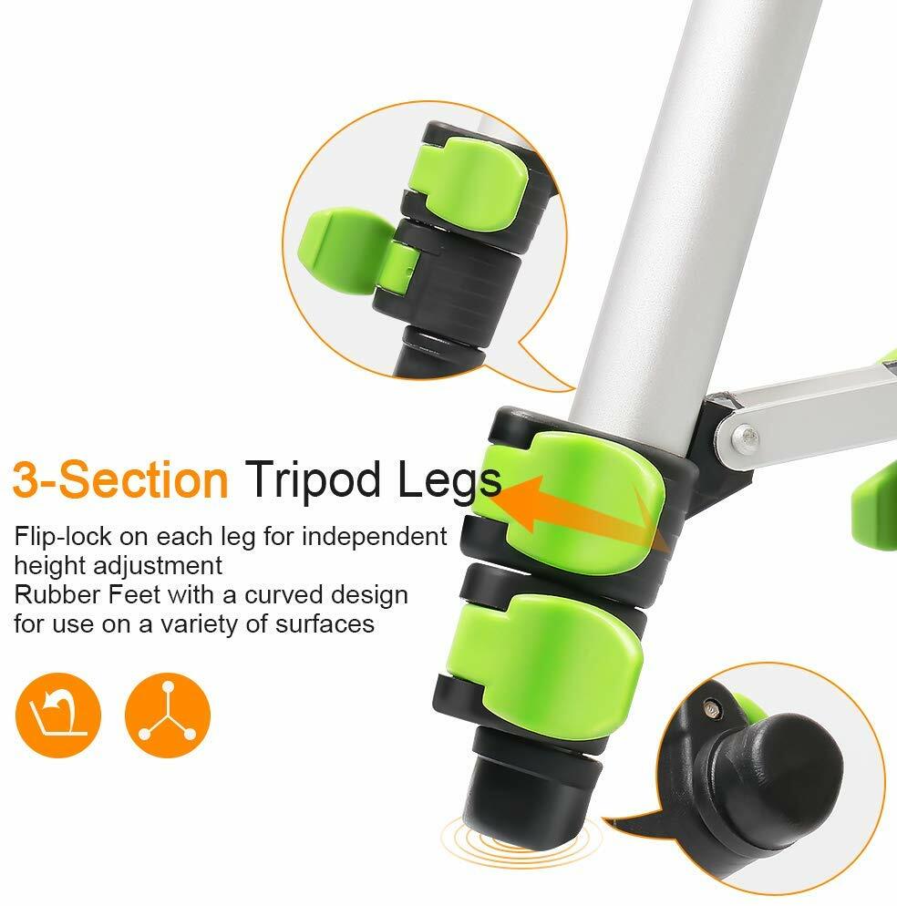 Huepar Lightweight Adjustable Tripod Portable for Self Leveling Cross Line Laser