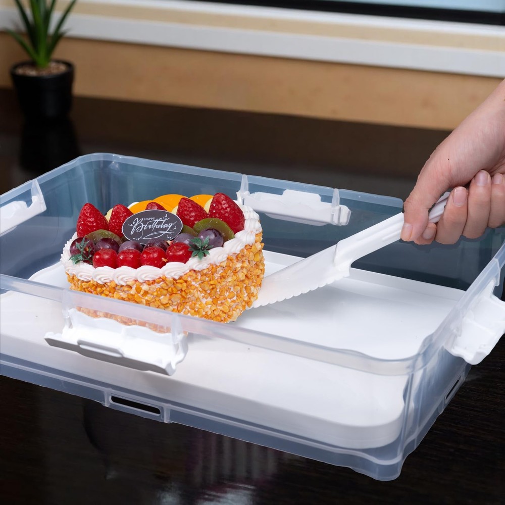Plastic Cake and Cupcake Carrier HolderPortable Stackable Cupcake Dessert Sto...