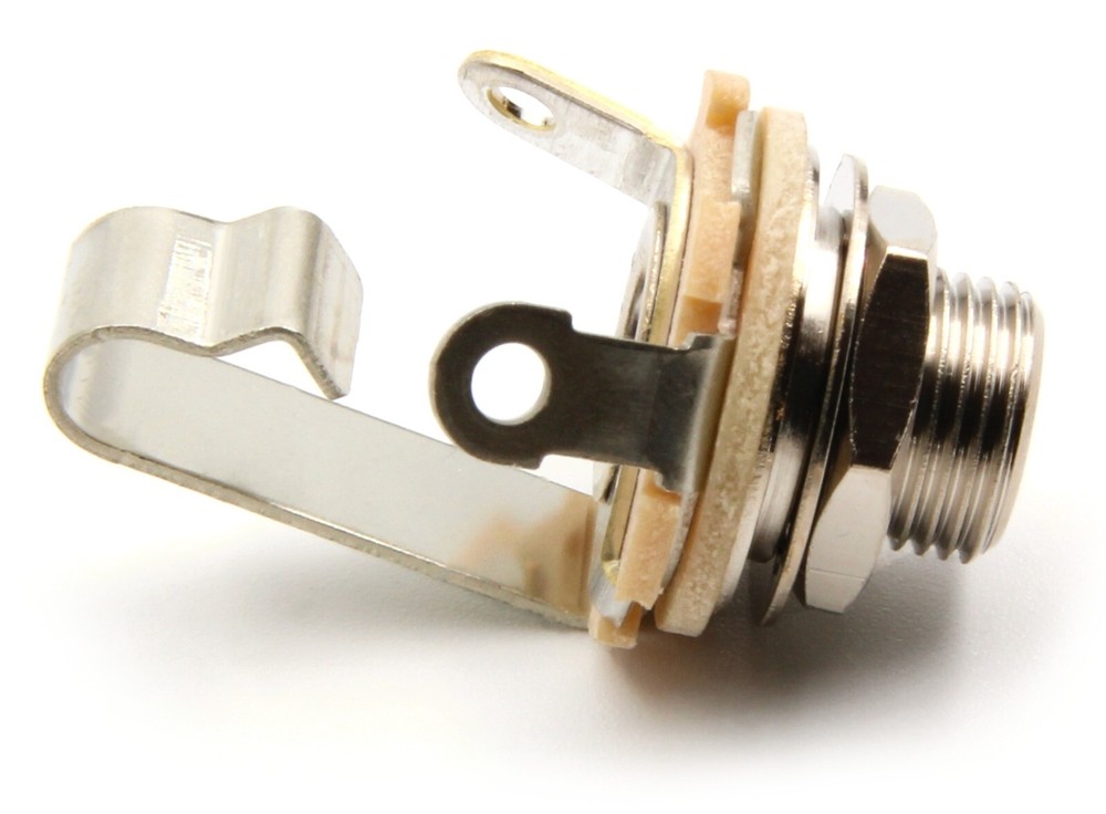 Switchcraft 1/4 Mono Jack Input Output w Mounting Hardware #11 - SINGLE (1X)