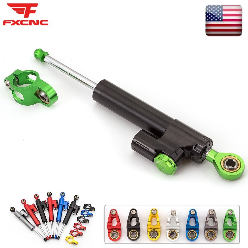 Adjust CNC Steering Damper Linear Stabilizer Reversed Safety Control Damping