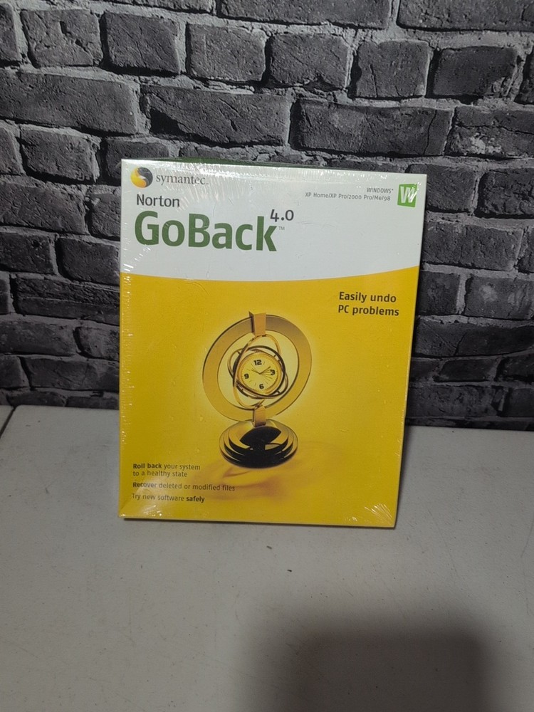 Norton GoBack 4.0 PC CD return hard drive back previous state restore feature P4