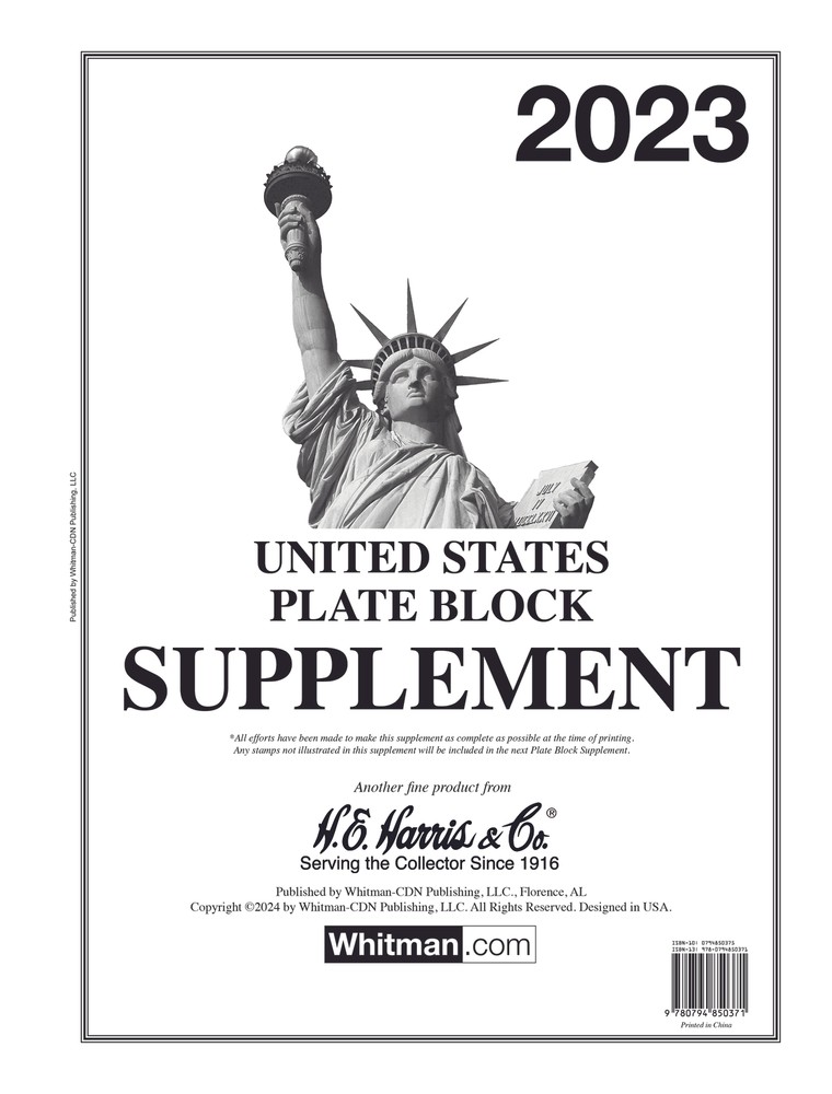 H.E. Harris 2023 U.S. Plate Block Supplement