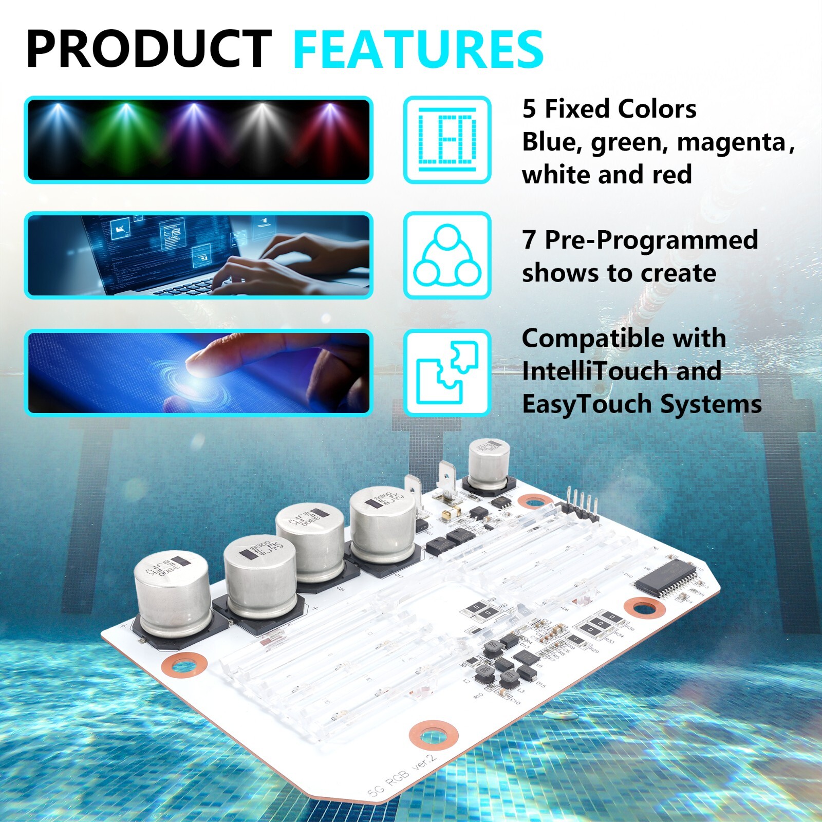 619818Z LED Light Engine Board Kit For IntelliBrite 5G Color LED Pool Light PCBA