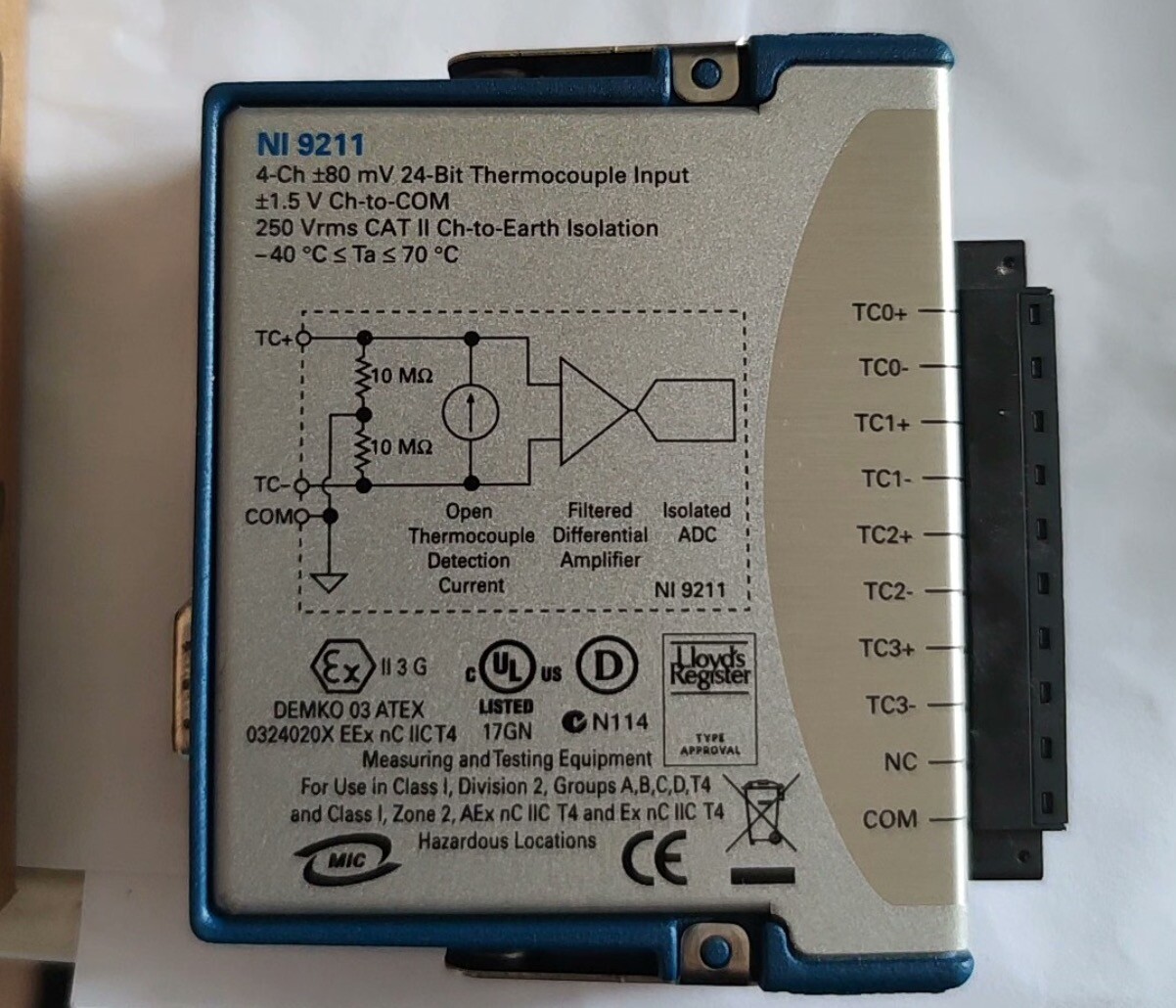 National Instruments NI 9211 cDAQ Temperature / Thermocouple Input Module