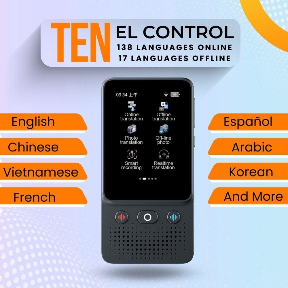 Voice & Text Bidirectional Language Translator Device - 138 Languages Supported