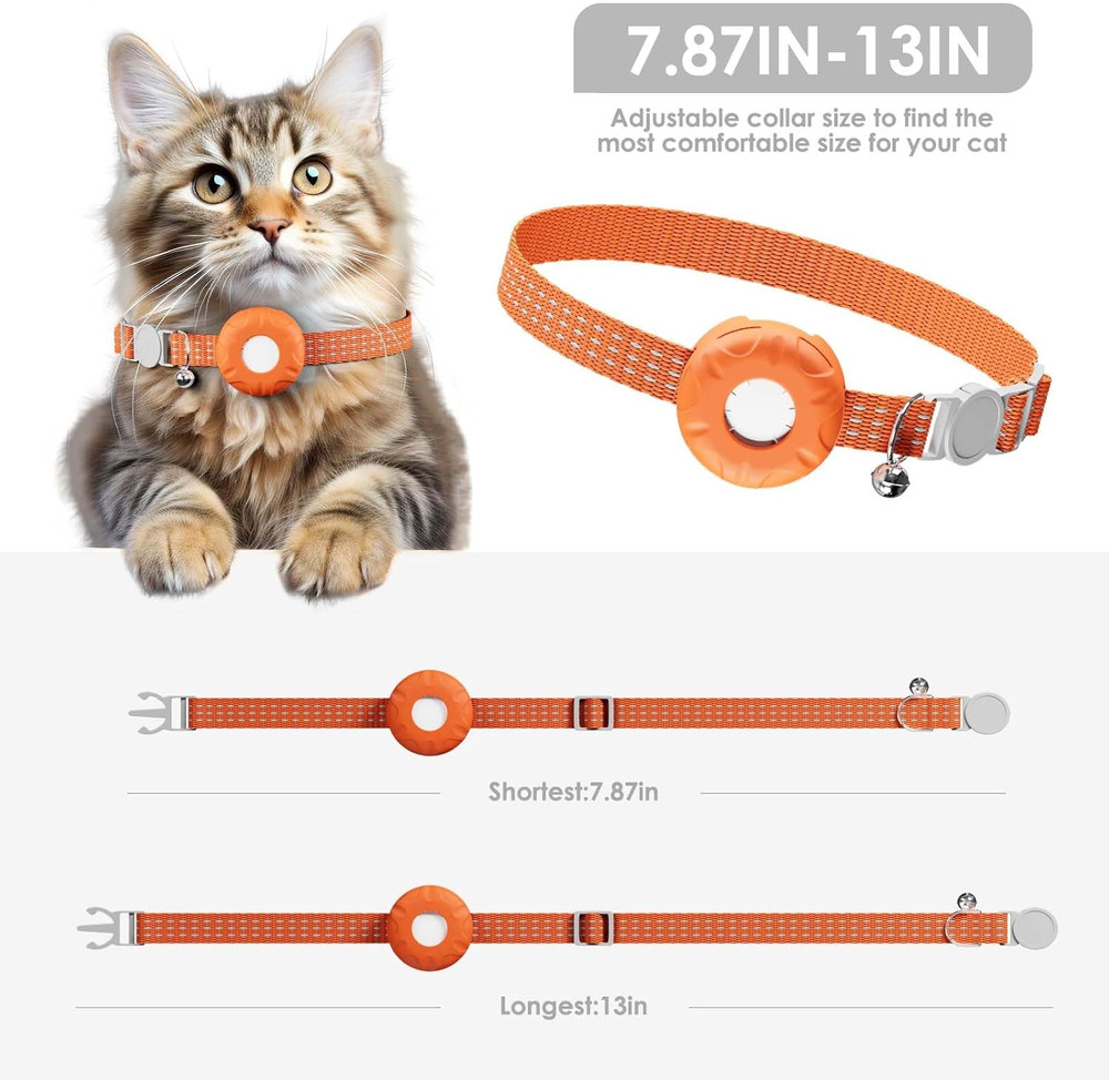 Cat Tracker, MINI Pet Tracker for Cats, Cat GPS Tracker Compatible with Apple Fi