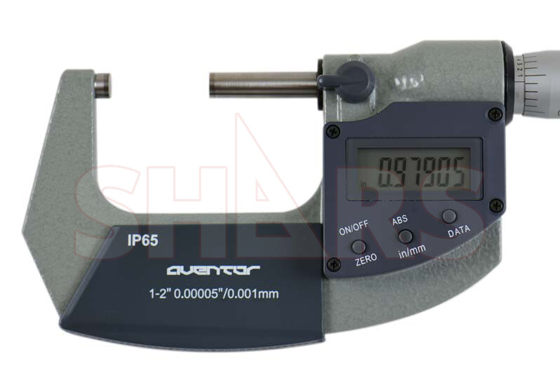 Shars 1-2" 0.00005"/0.001mm Digital Electronic Outside Micrometer IP65 New P]