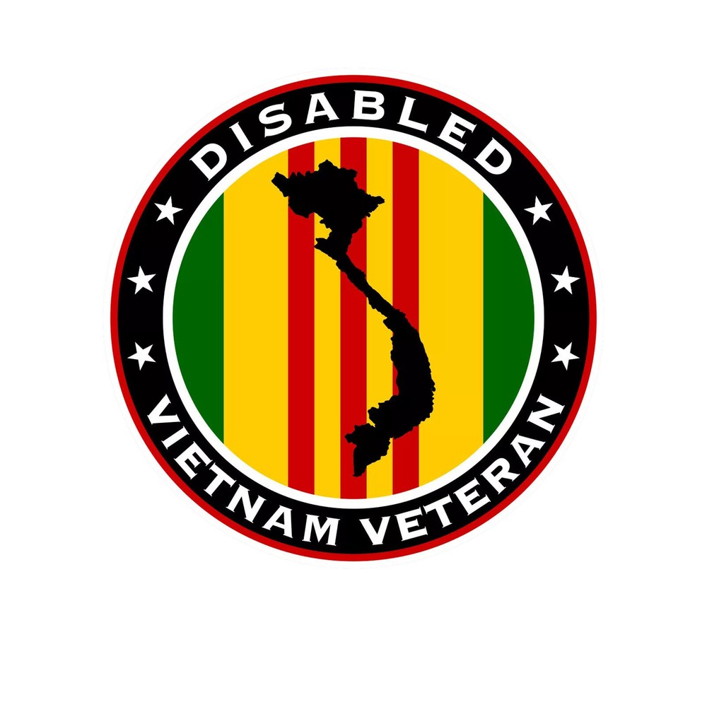 Disabled Vietnam Veteran Sticker