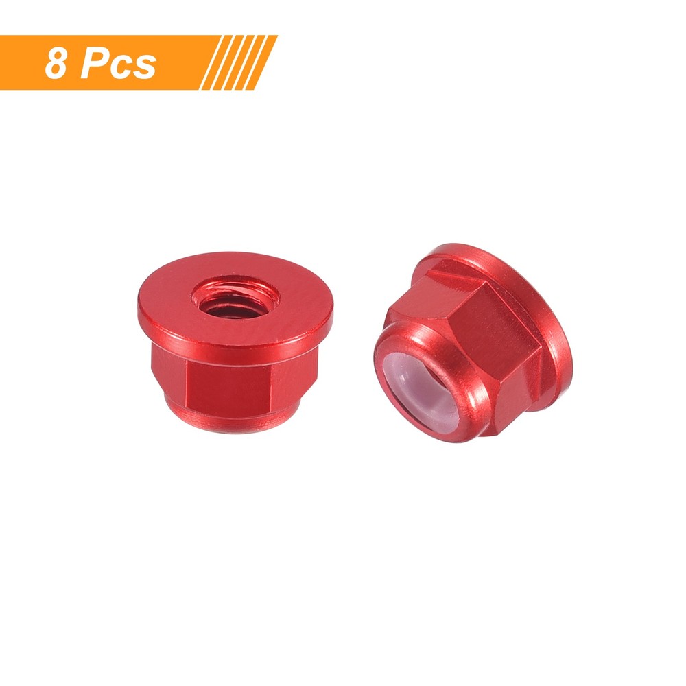 Nylon Insert Hex Lock Nuts, 8pcs - M3x0.5mm Self-Locking Nut(Claret)