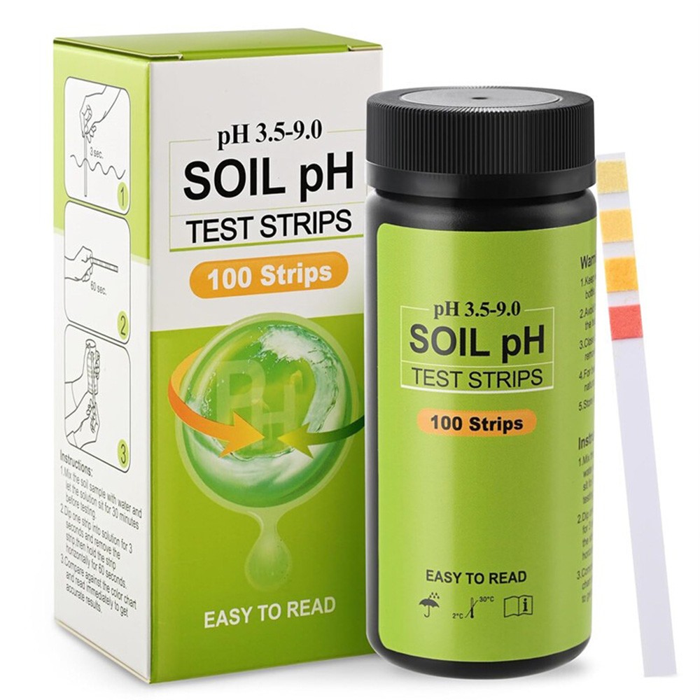 Soil PH Test Kit Soil PH Tester Strips(3.5-9 Range),100 Strips Test Soil Plants