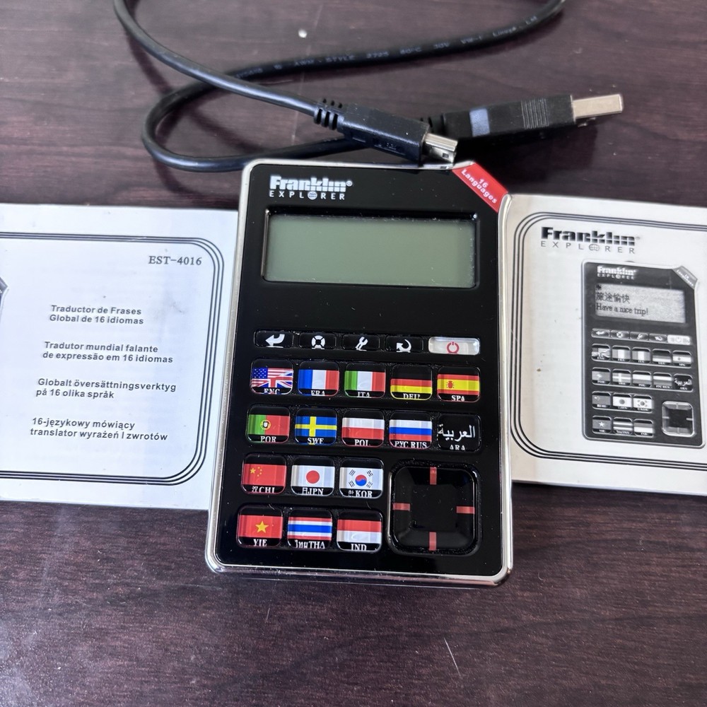 Franklin Explorer 16 Language Phrasebook Translator Electronic 2009 EST-4016