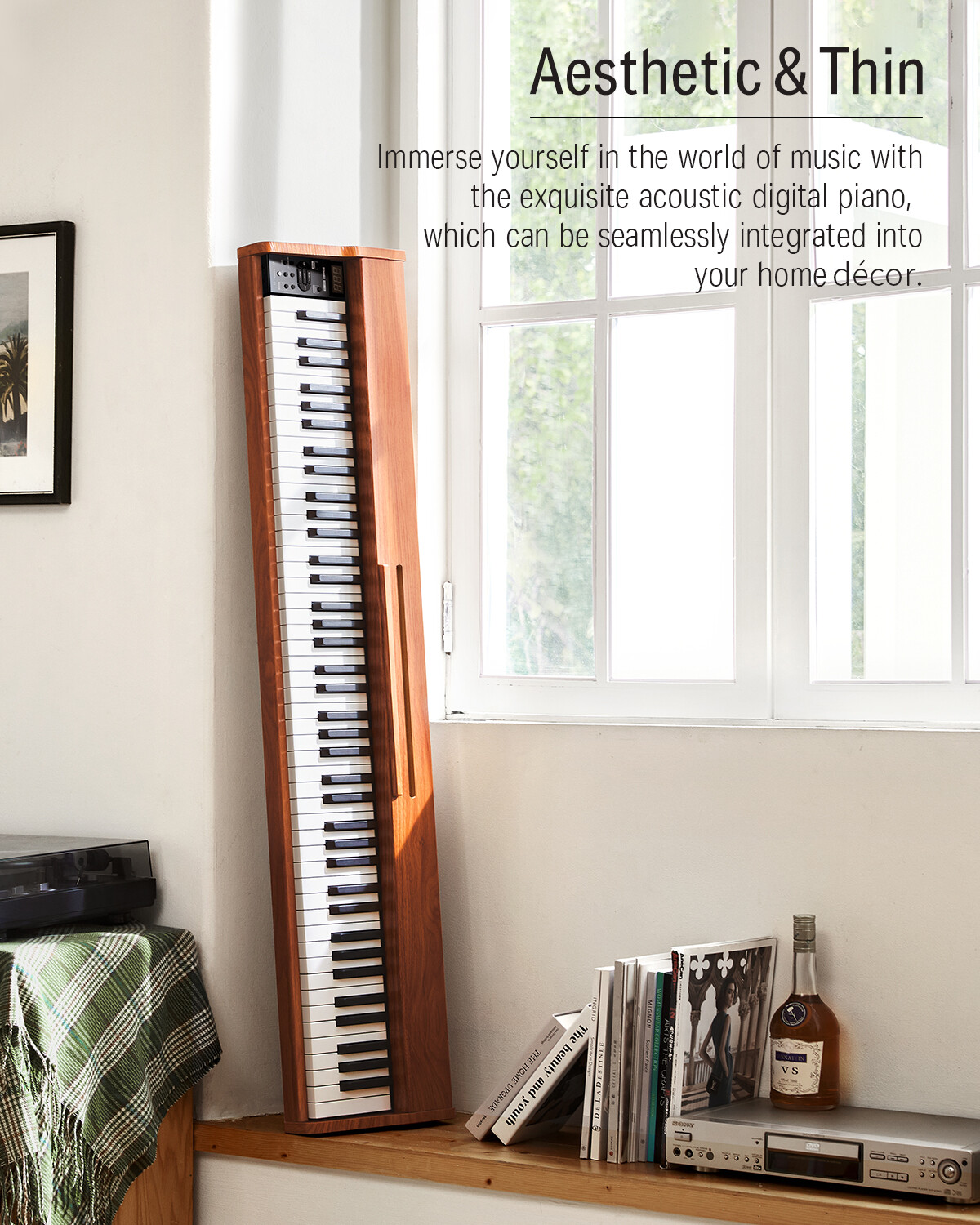 Donner DEP-1S Digital Piano Keyboard with Stand, Sustain Pedal