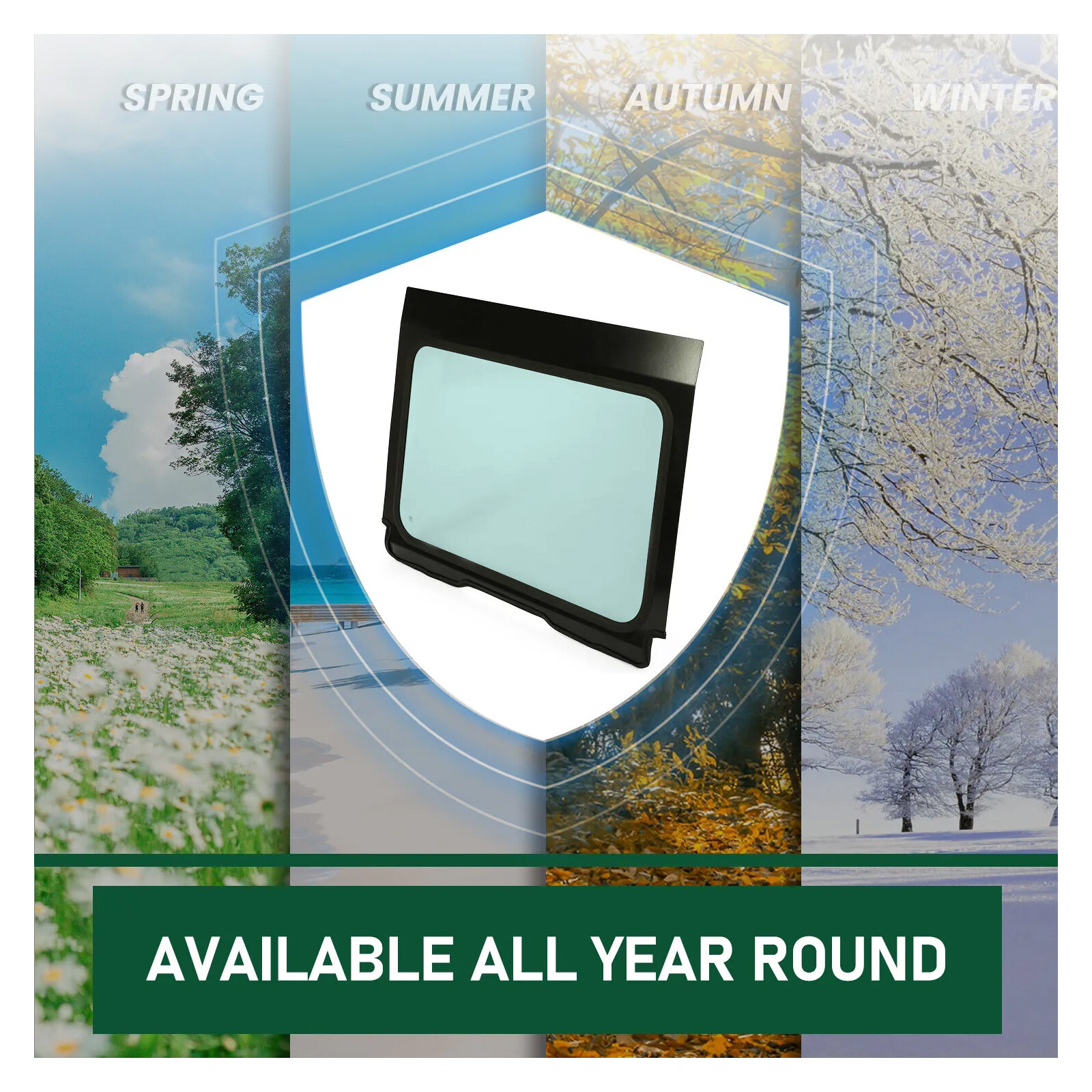 Full Glass Windshield Aluminum Frame For 20-24 Polaris RZR Pro XP 2 and 4 seat