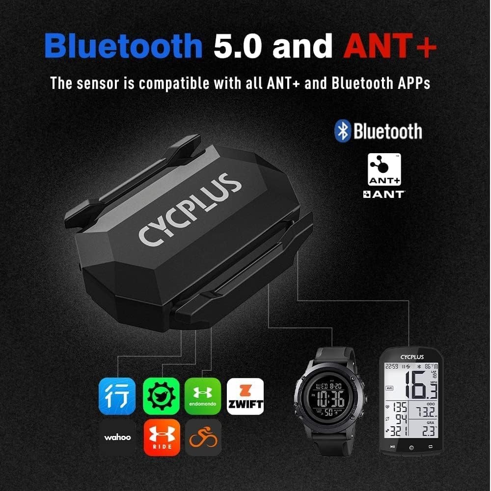 CYCPLUS Wireless Cycling Speed and Cadence Sensor Bluetooth & ANT+