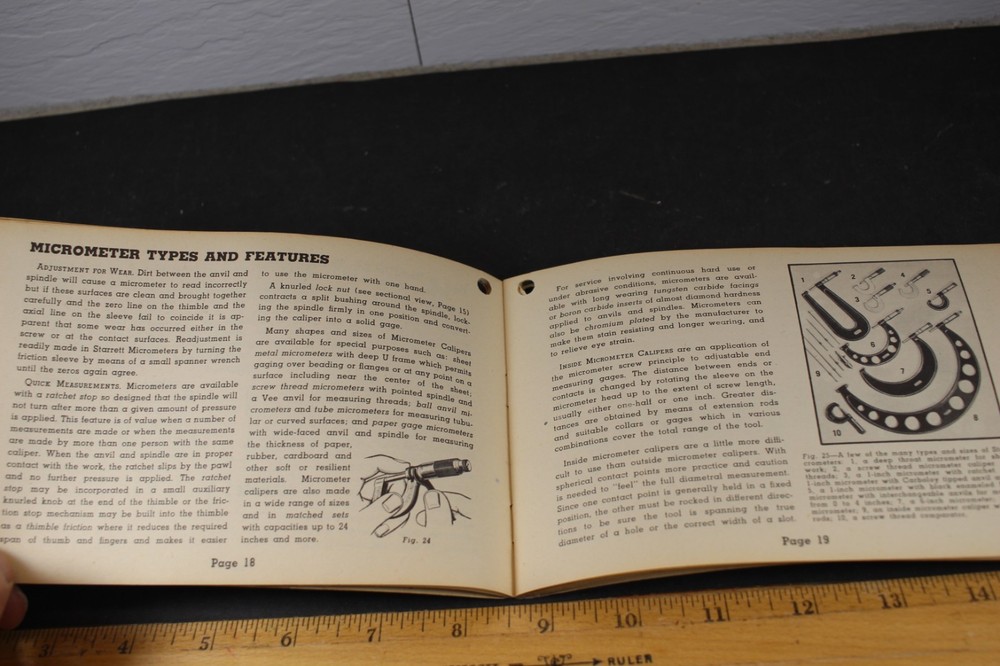 1947 Starrett Tools Instruction Booklet