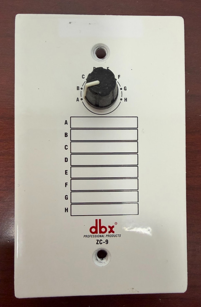 DBX ZC9 -  8-position Switch, Wall-mounted Zone Controller