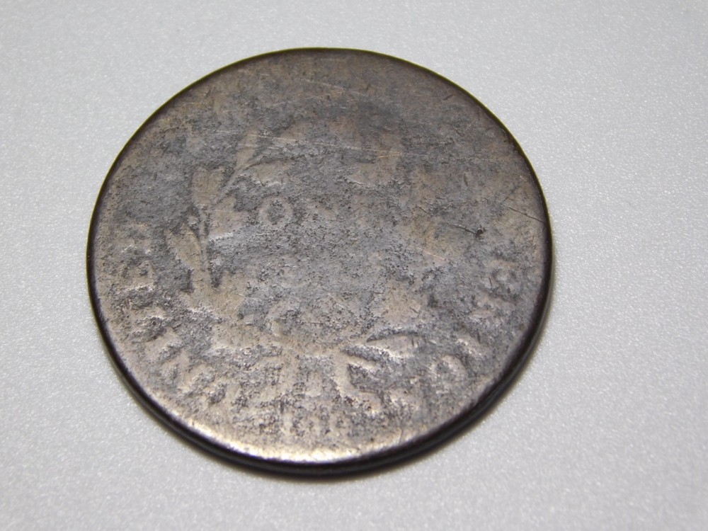 US COINS DRAPED BUST LARGE CENT DATE UNREADABLE