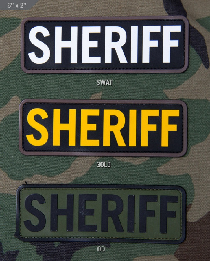 Morale Patch - Milspec Monkey - SHERIFF - SWAT Pattern - 6 " x 2 " - PVC
