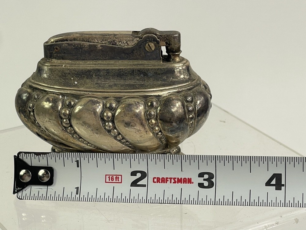 Silver plate Large table lighter Ronson Crown Excellent