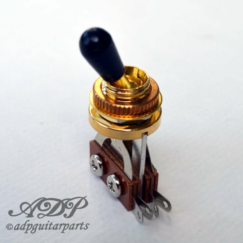 Switchcraft style 3 ways Gold Metric Toggle Switch