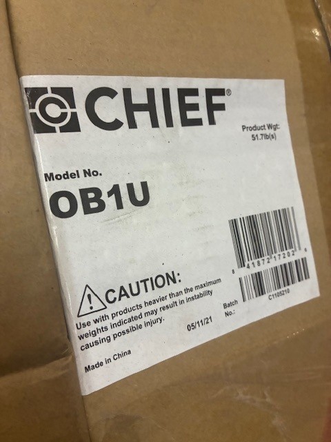 Chief OB1U Over The Whiteboard Interactive Display Mount