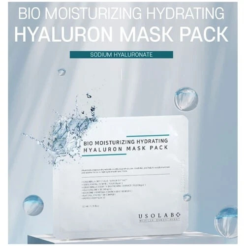 USOLAB Bio Moisturizing Hyaluron Mask Pack 10EA / Deep Hydration Sheet / Express