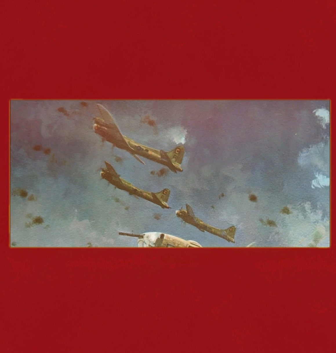 Laminated WWII Series 1 The Bombers B-17 Flying Fortress Print Deneen 23x19 1970