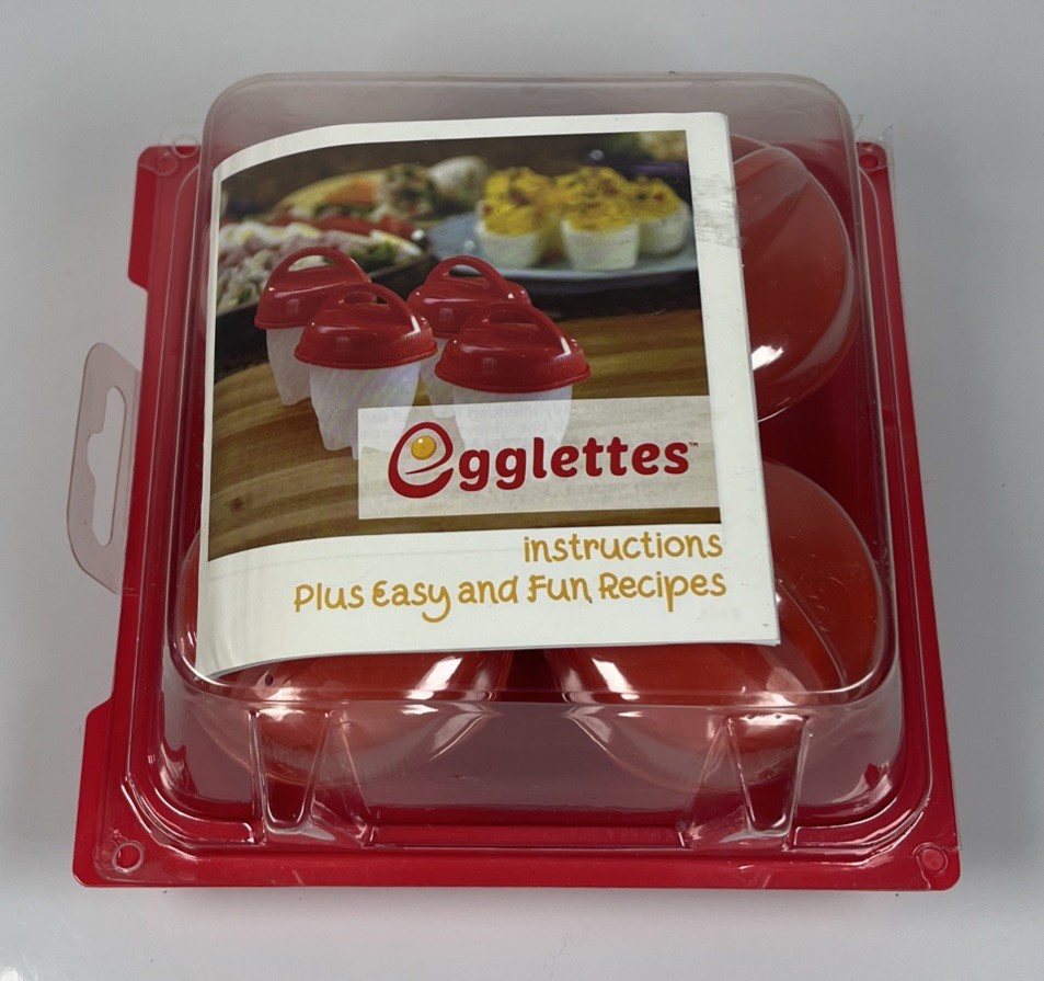 Egglettes Hard Boiled Egg Maker 4 Count Instructions & Recipe Booklet