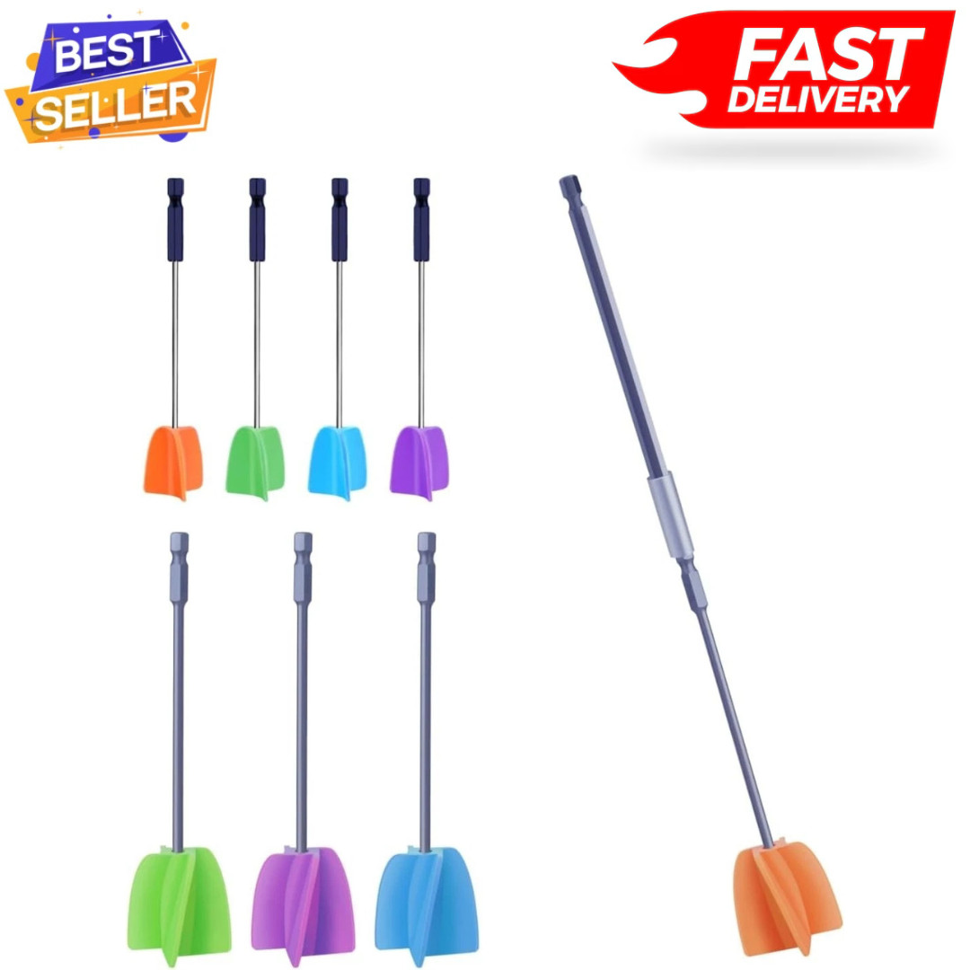 4+4 Pcs Resin Mixer Paddles for Resin Drill Epoxy Mixer Attachment Paint Stirrer