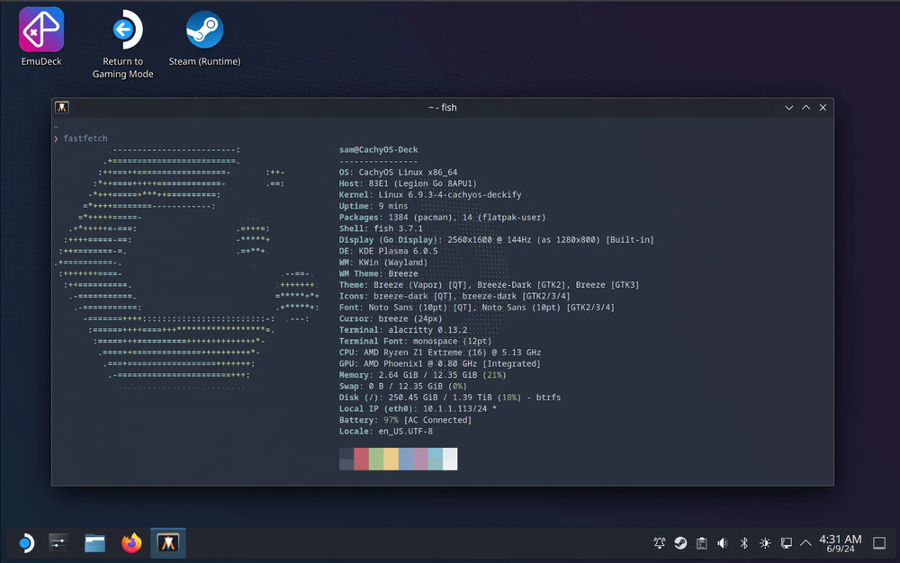 CachyOS Linux (Handheld Edition) Bootable USB - Arch Linux Based Distribution