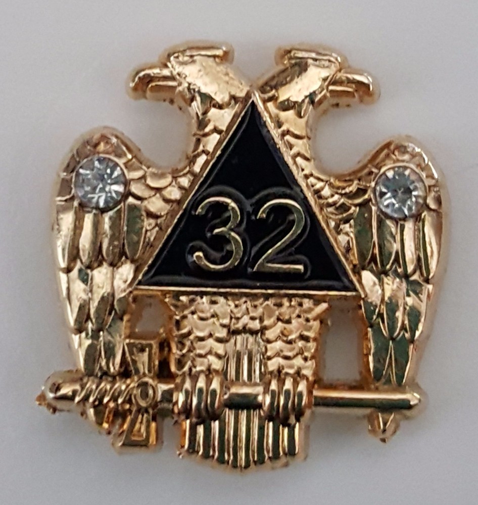 Masonic Scottish Rite Eagle 32nd degree 5/8" lapel pin