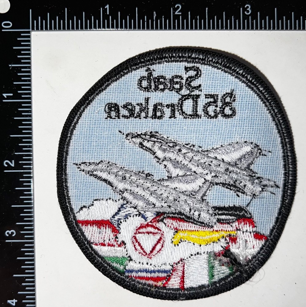 Swedish Air Force Draken 35 Fighter Interceptor Patch
