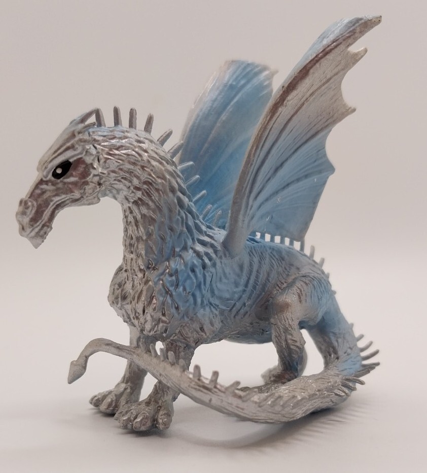 3 Mythical Dragons Red Blue Green Figurines
