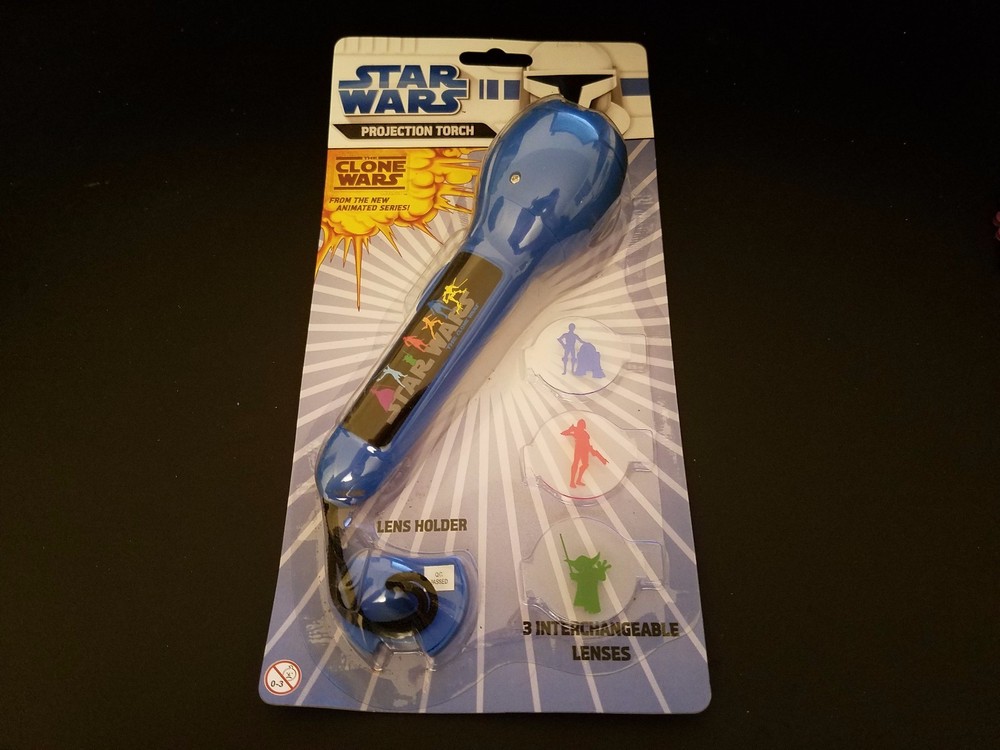 STAR WARS PROJECTION TORCH CLONE WARS LENS HOLDER INTERCHANGEABLES LENSES