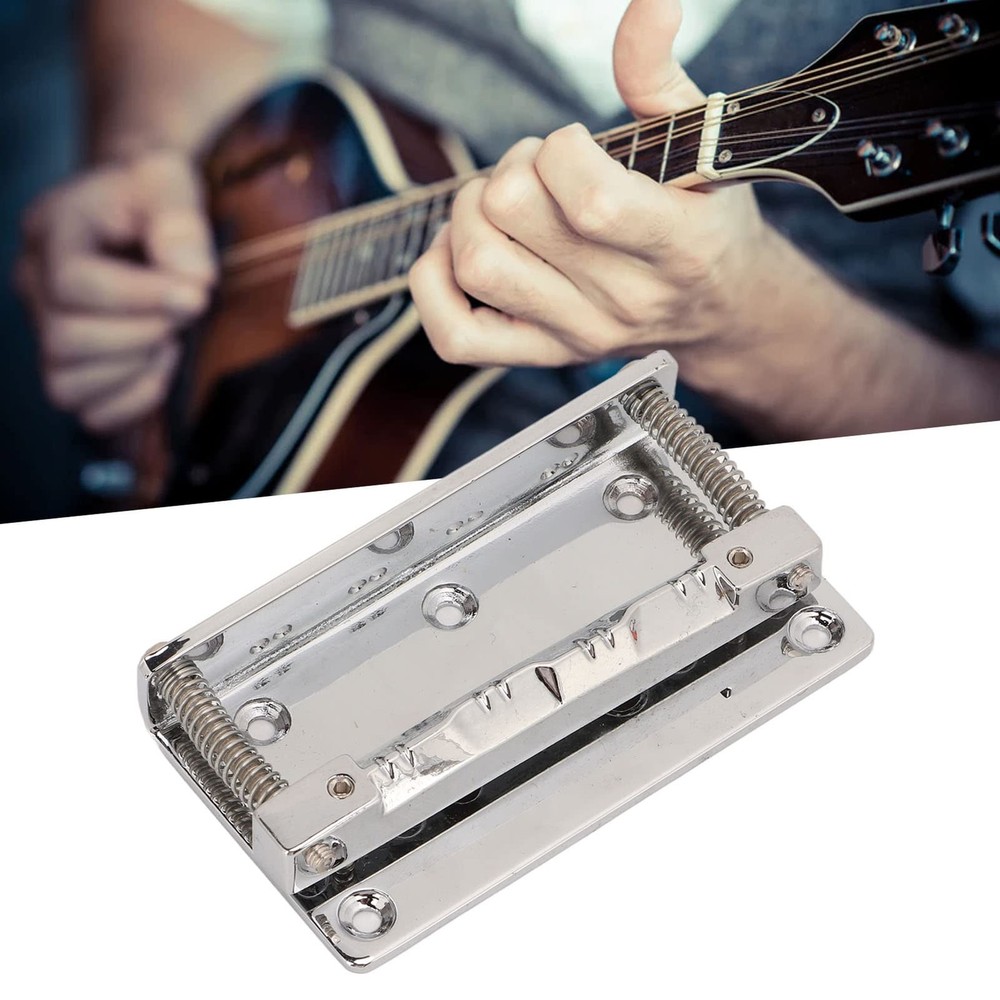 Mandolin Bridge, Metal Mandolin Bridge 8 String Saddle Bridge Plate Replaceme...
