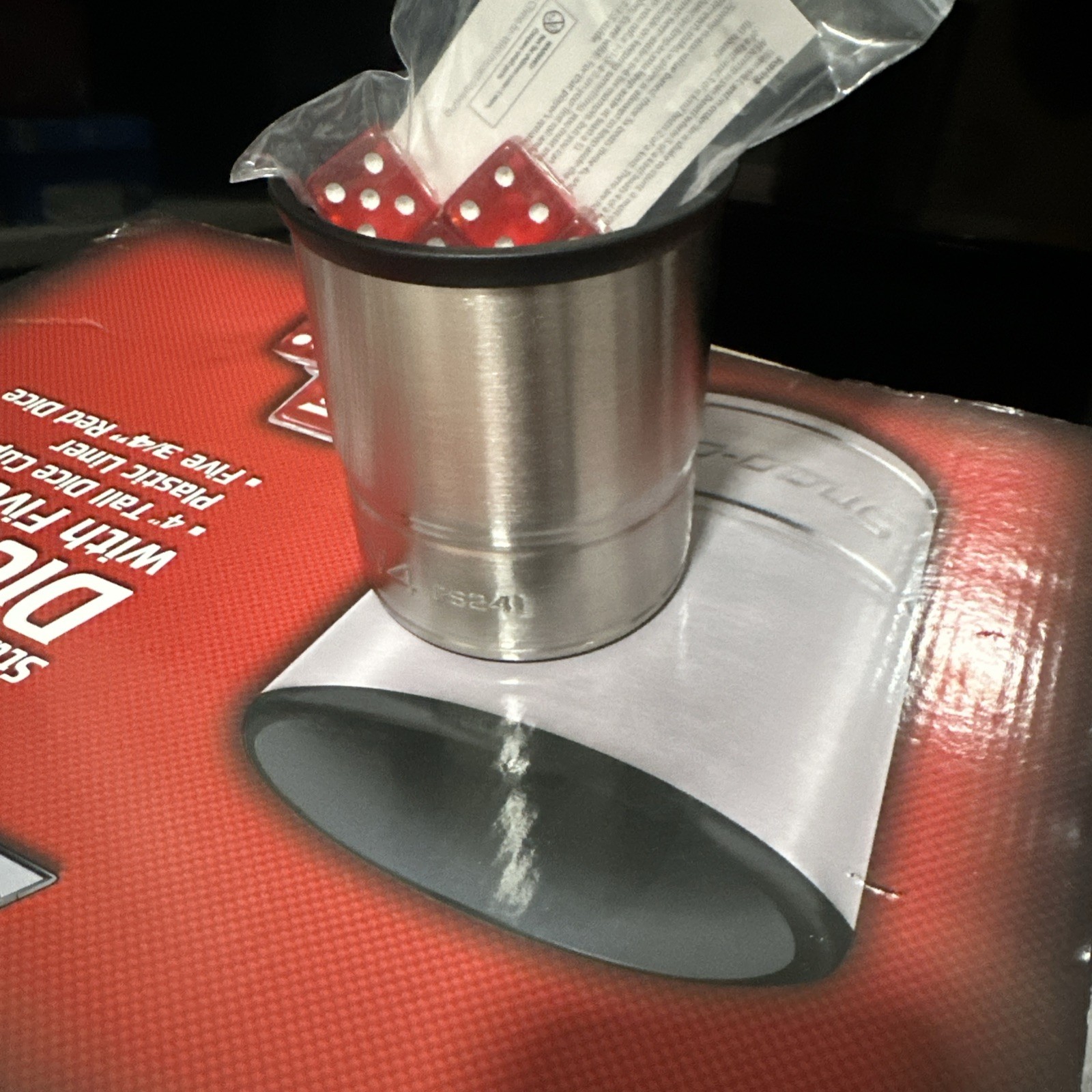 NEW UNUSED SNAP ON STEEL "SOCKET" DICE CUP WITH 5 DICE #SSX15P100 SNAPON