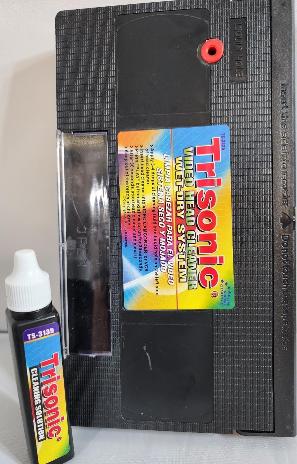 2-Pack VHS VCR Video Head Cleaner – Wet-Dry Cleaning System