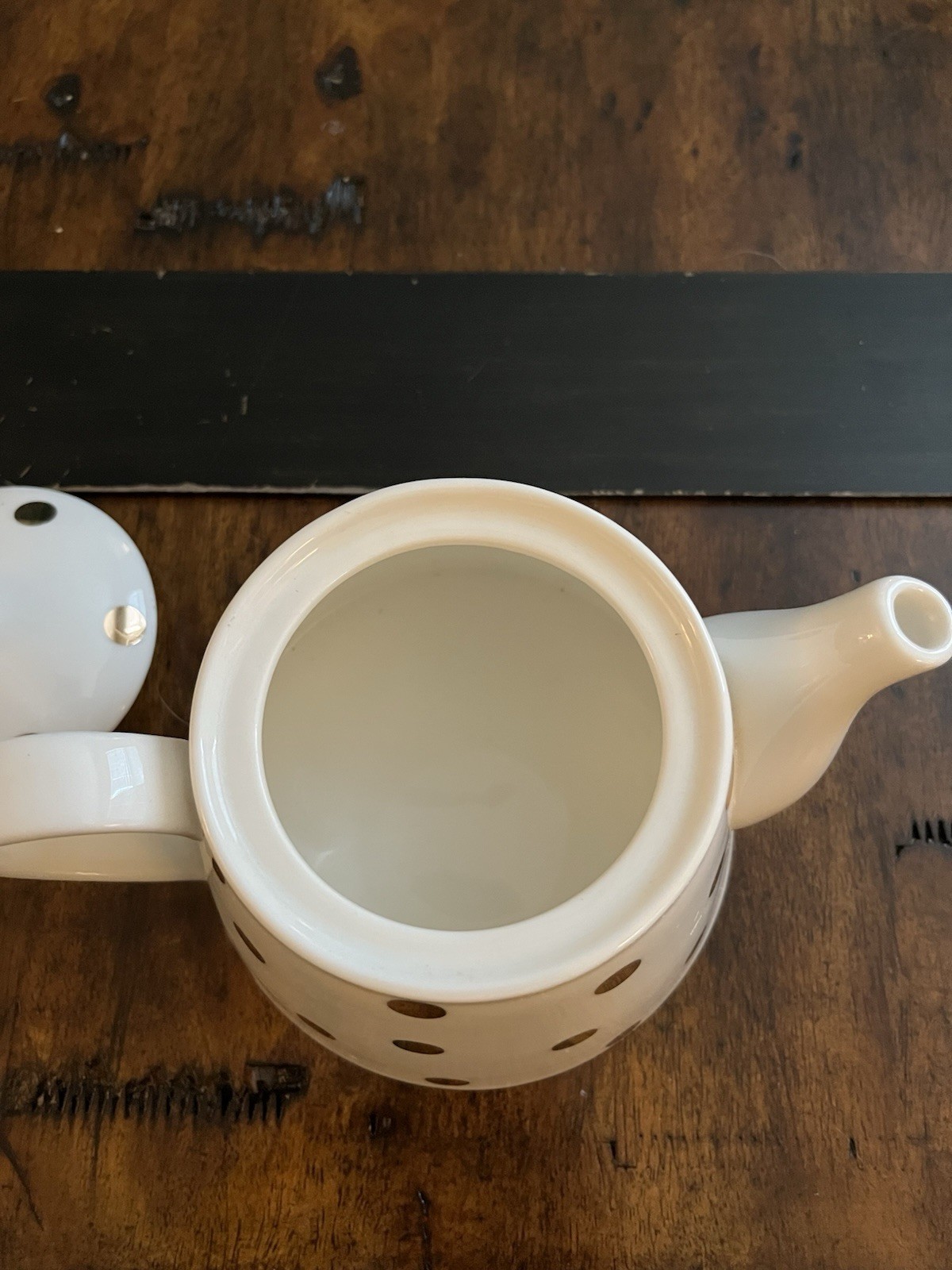 Robert Gordon Goldie Golden Polka Dot Fine Ceramic Teapot