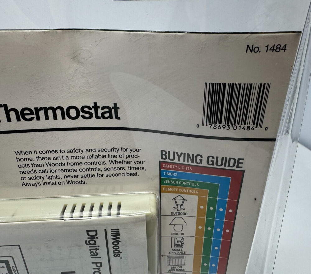 Woods Digital Programmable Thermostat 1484 - White