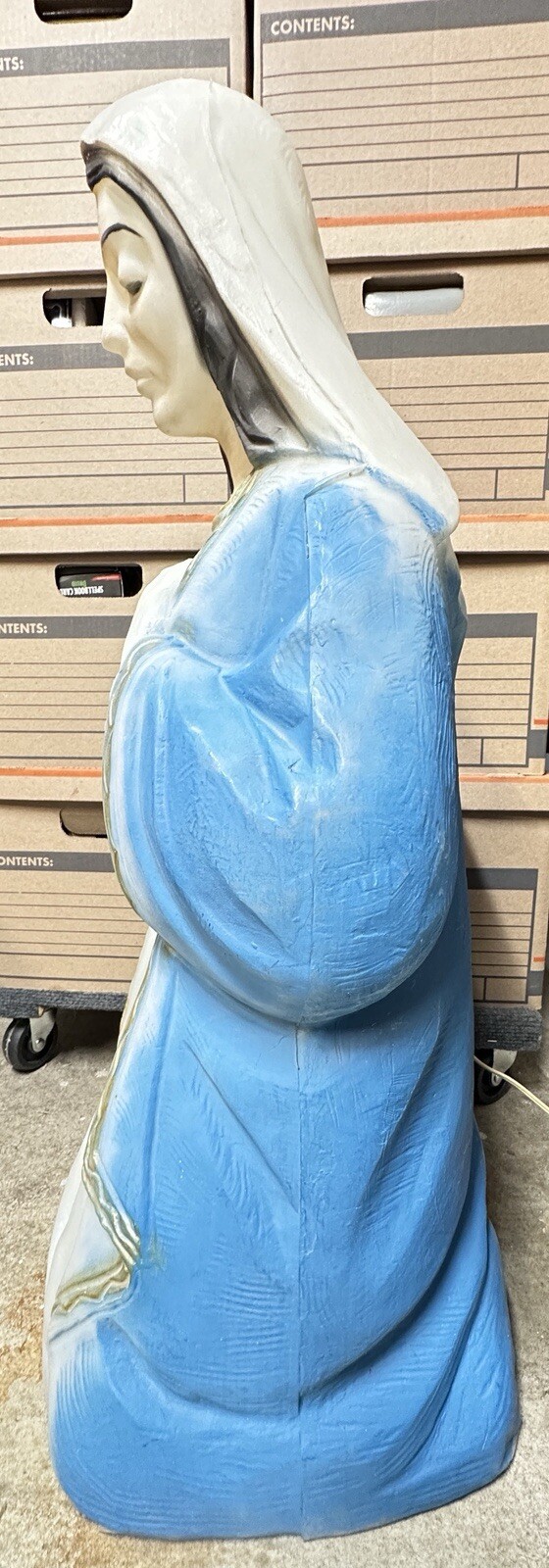 Vintage Mary Nativity Blow Mold Yard Decor Works